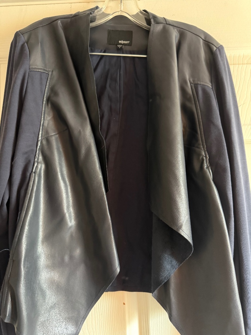 Faux leather and Knit Jacket